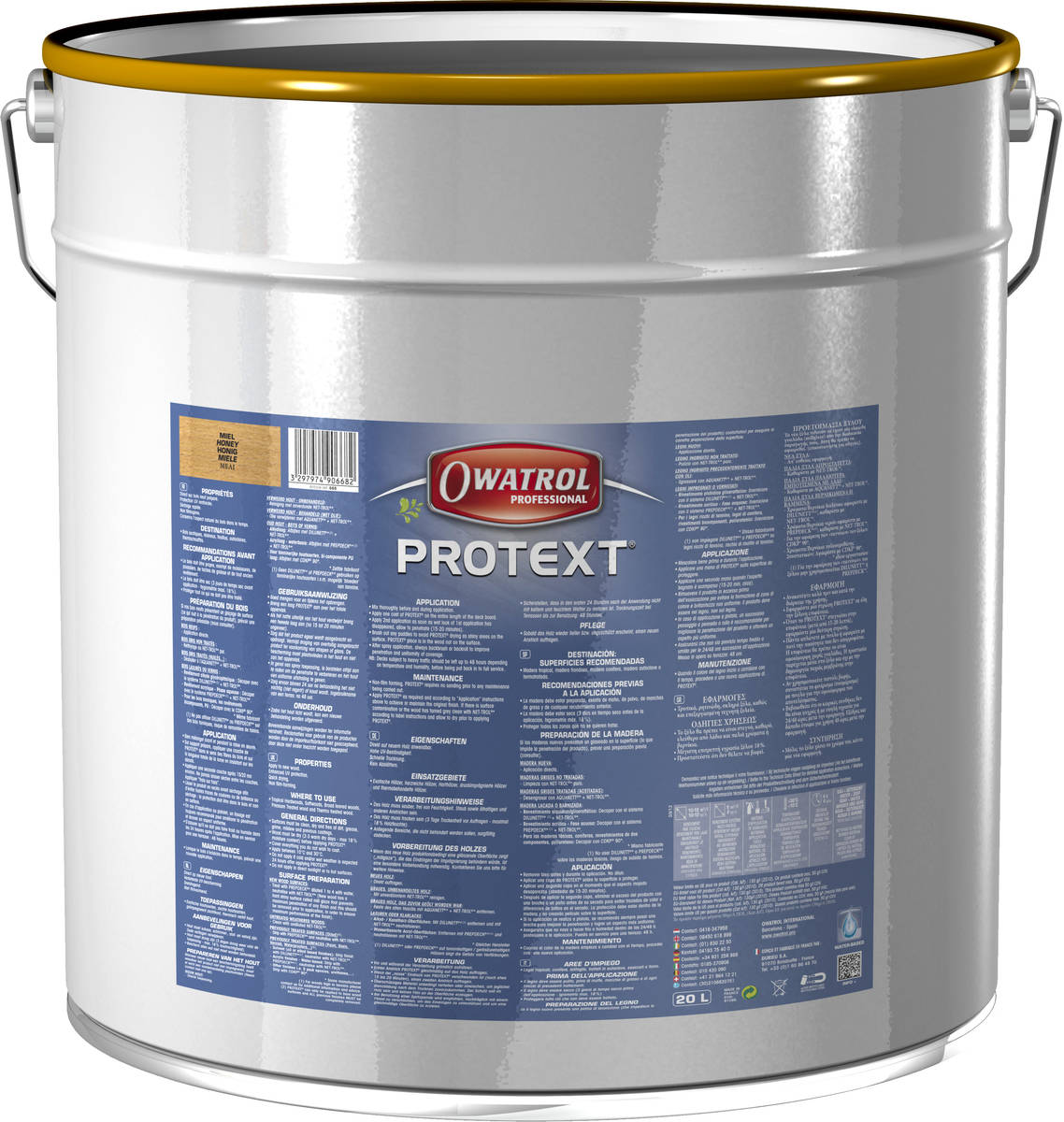 Saturateur mat tous bois PROTEXT - seau de 20 litres - teck