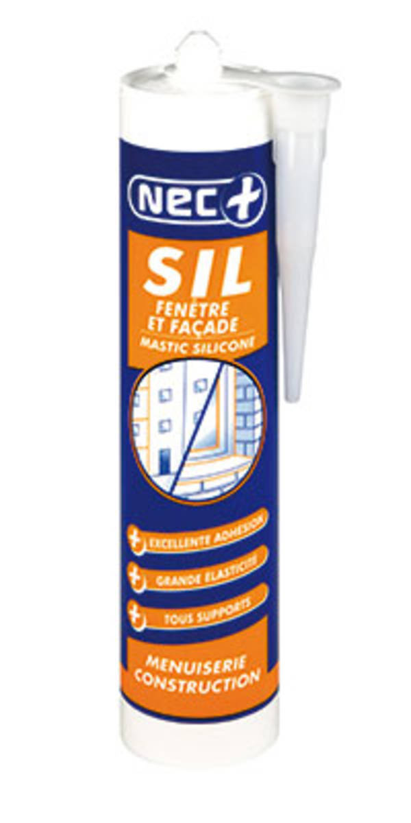 Mastic silicone neutre - SIL FENETRE ET FACADE Translucide. 310 ml