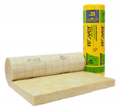 Rouleau laine de verre isoconfort 35 ep. 100mm - larg. 1200 - long 550mm colis de 6.6m² (R=2.85)