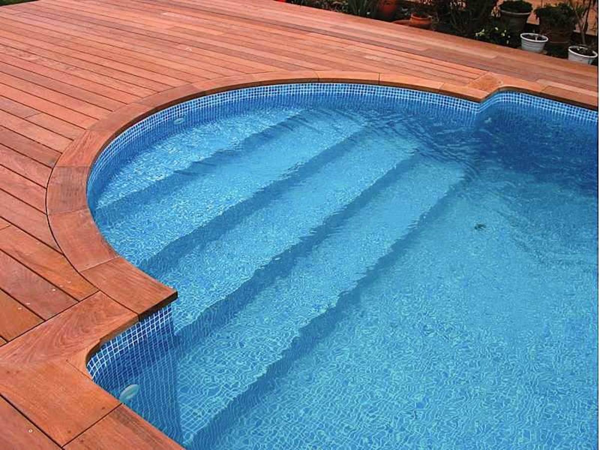 Margelle de piscine en Ipé - 34x245mm