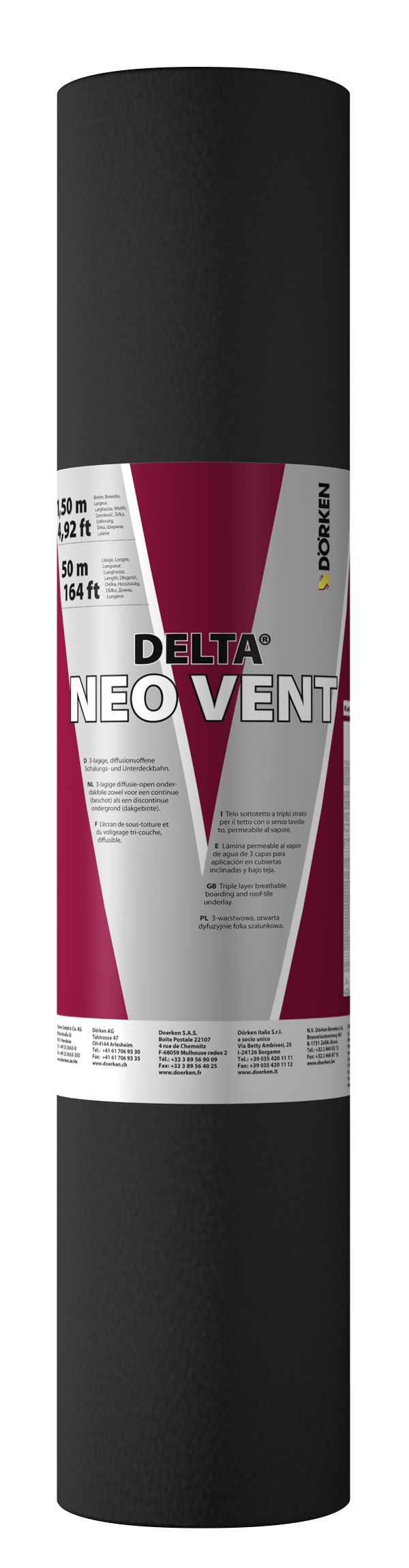 Écrans de sous-toiture DELTA Néo Vent  1,50x50m - Rlx de 75m²