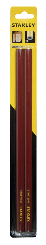 Crayon de charpentier 30cm rouge lot de 2   ref stht0-72997